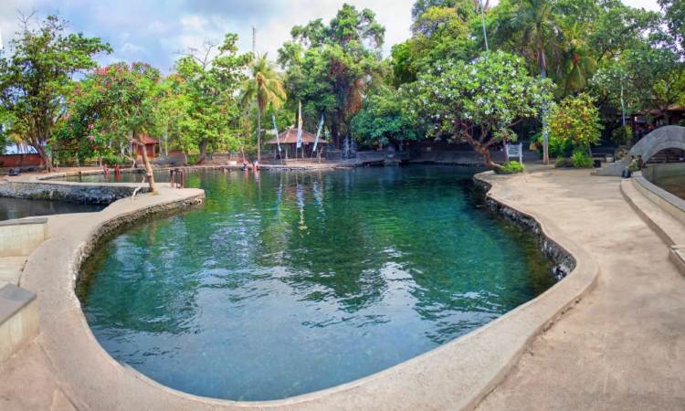Kolam Alami Air Sanih, Kolam Pemandian Alami Eksotis di Tepi Pantai Lovina Bali